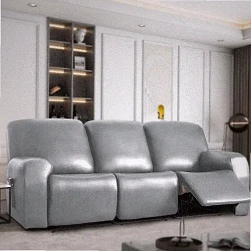 1/2/3 Seat Recliner Sofa Cover PU Leather Armchair Cover Elastic Relax Single