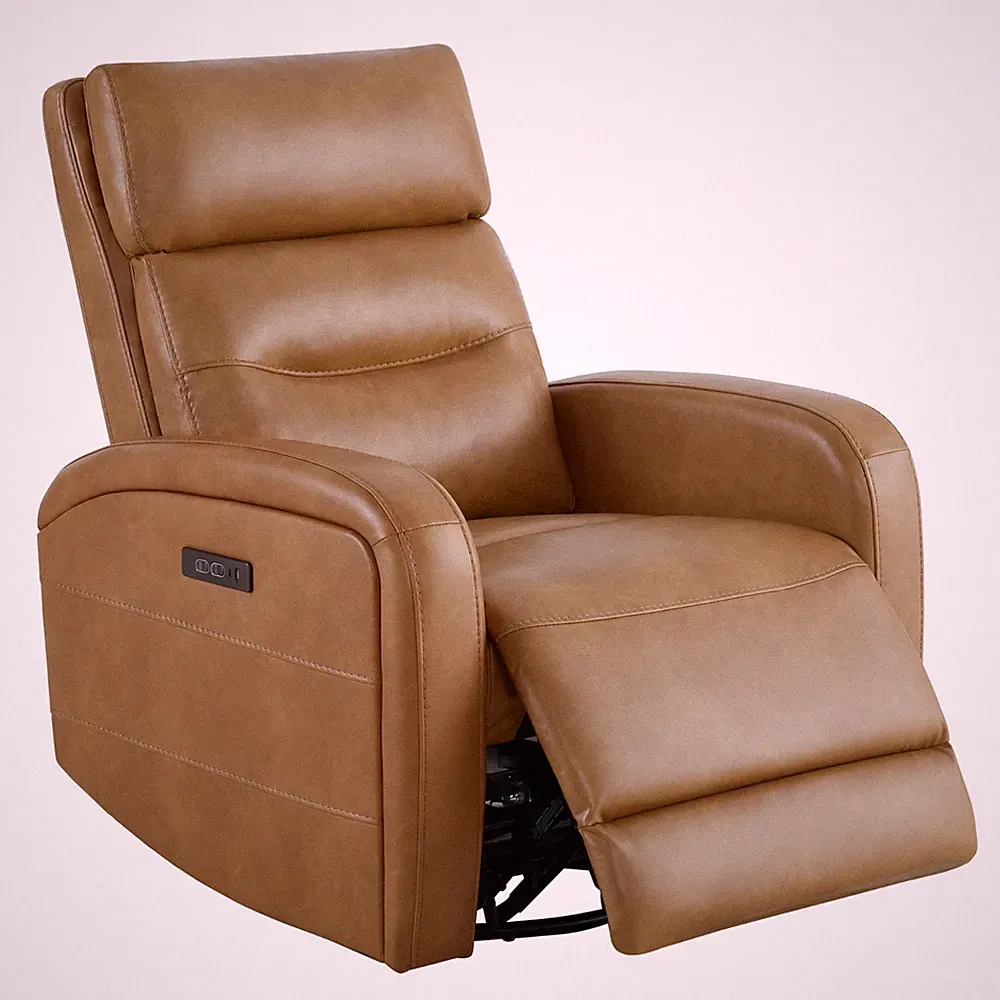 CHITA Swivel Recliner with Power Headrest, Recliner Chairs, Small Glider Rocker