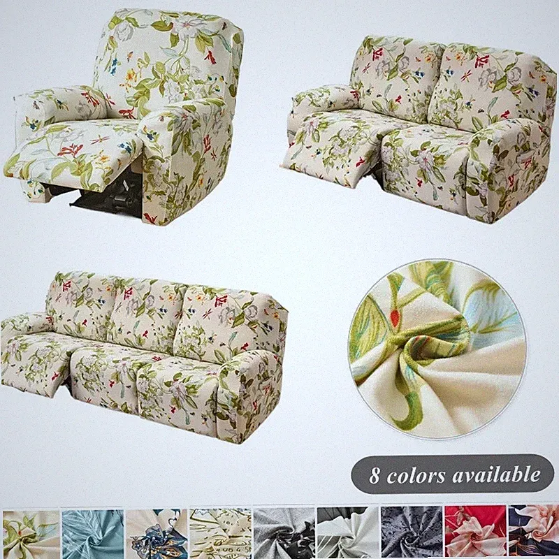 Flower Print Recliner Sofa Cover Armchair Couch Covers Protector for Living Room