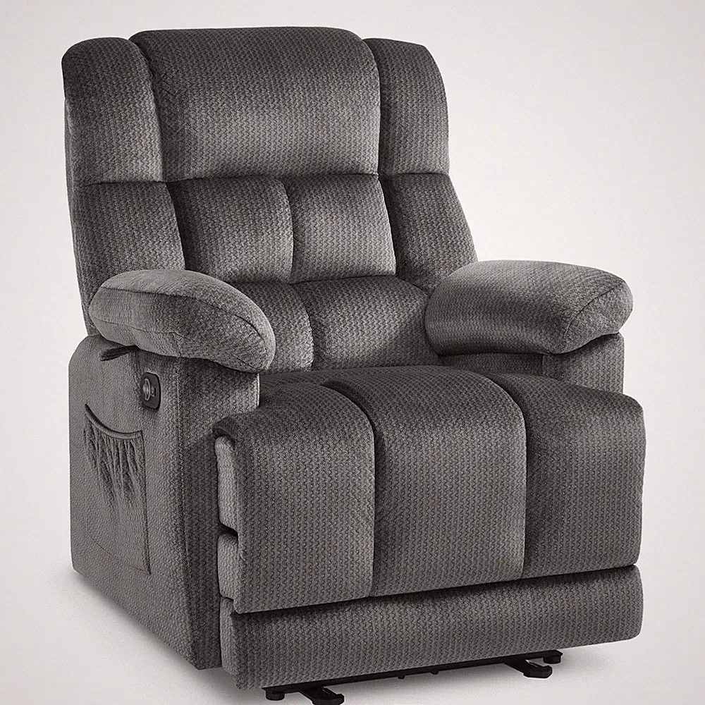 MCombo Power Recliner Chair with Heat & Massage, USB for Living Room R6233