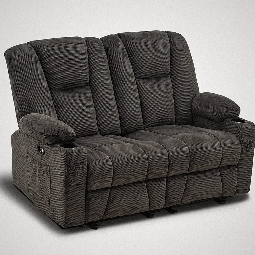 Mcombo Power Recliner Sofa Chair with Heat & Massage, USB for Living Room 6025