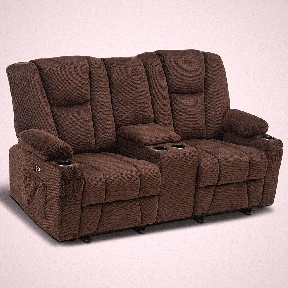 Mcombo Power Recliner Sofa Chair with Heat & Massage, USB for Living Room 6045
