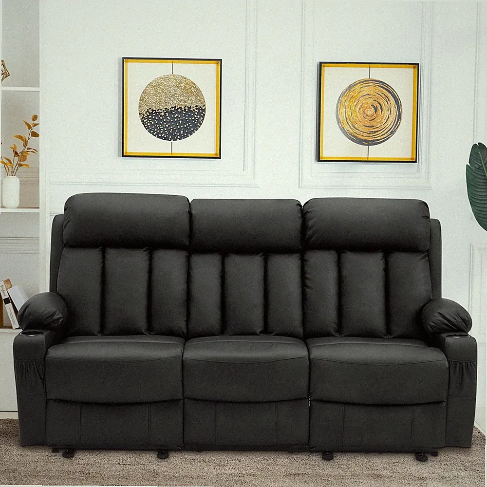 Mcombo Power Recliner Sofa Chair with Heat & Massage, USB for Living Room 6077