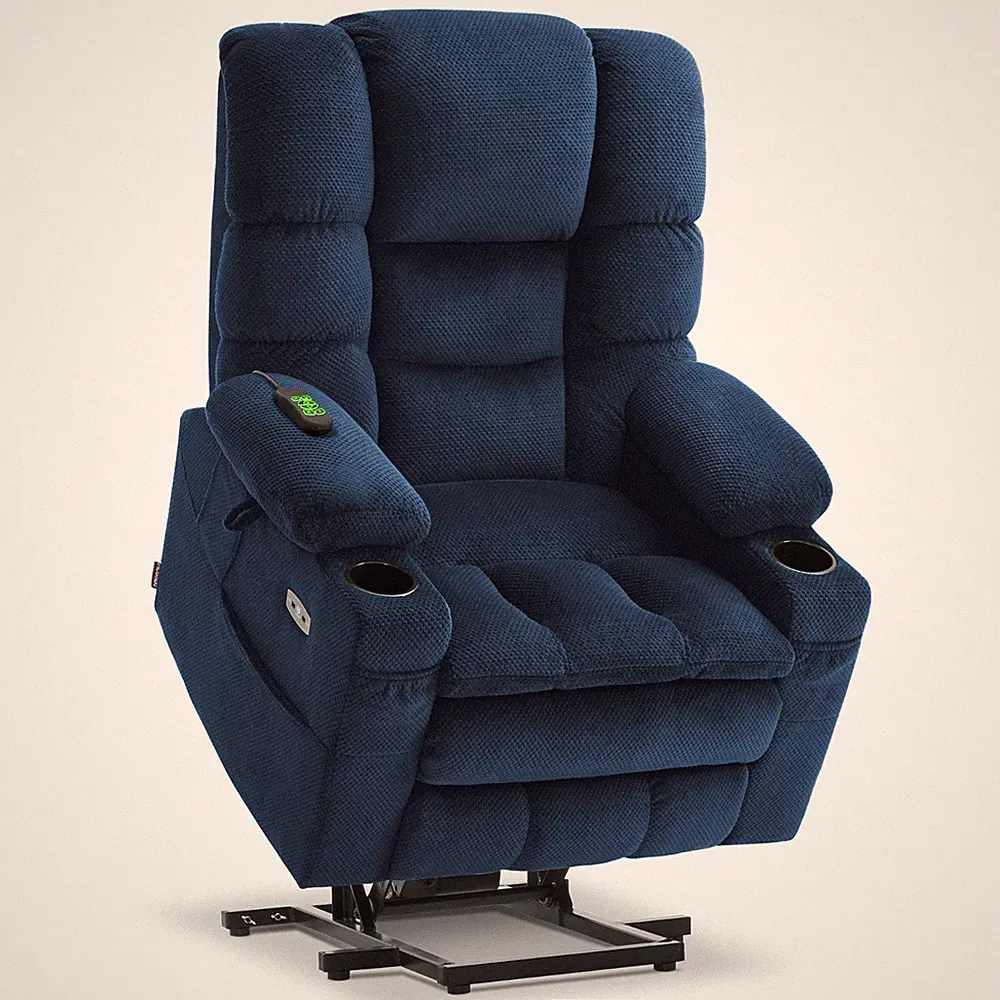 MCombo Small Dual Motor Power Lift Recliner Chair, Fabric 7631