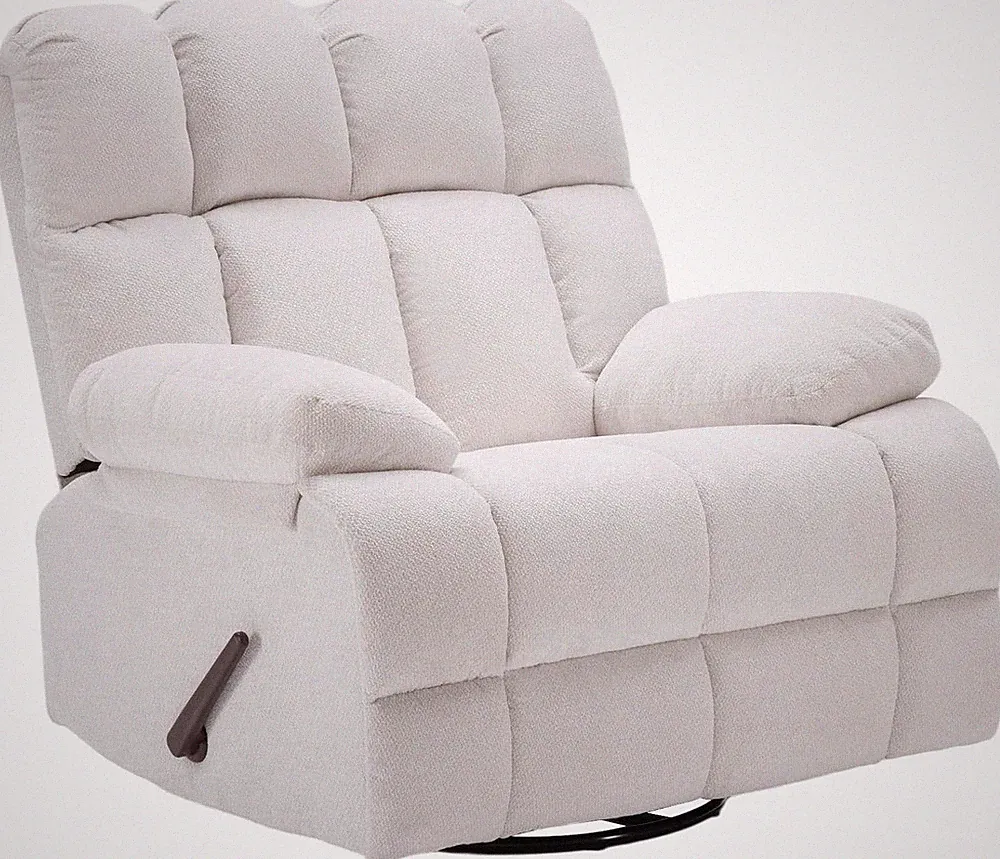 Oversized Recliner Chair 360 Swivel Rocker Extra Wide Manual Recliner Soft Seat