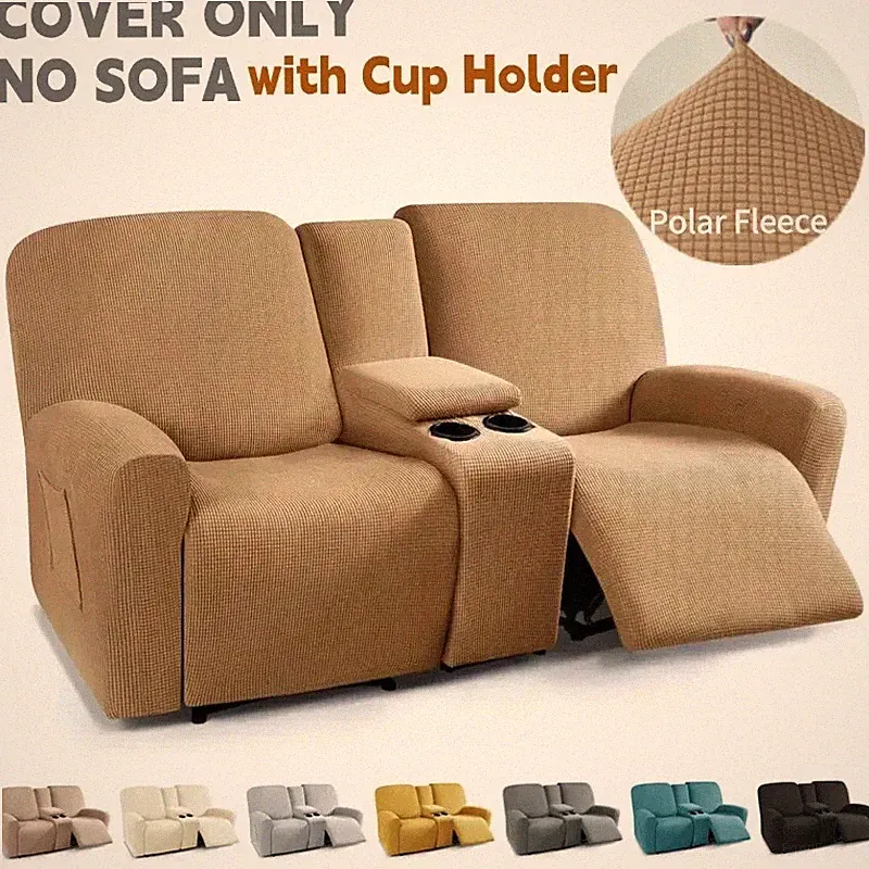 Recliner Sofa Covers Polar Fleece Sofa Covers Elastic 2Seater Couch Slipcovers