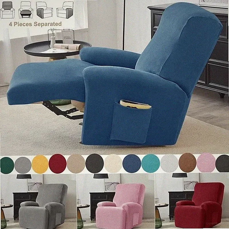 Recliner Sofa Covers Velvet Armchair Covers Elastic All-inclusive Slipcovers